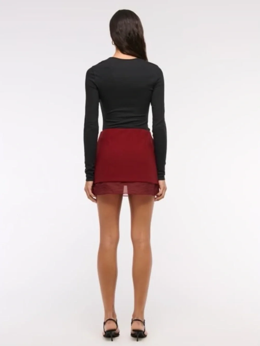 A&F Mid Rise Sheer Hem Mini
Skort - Picture 2 of 6